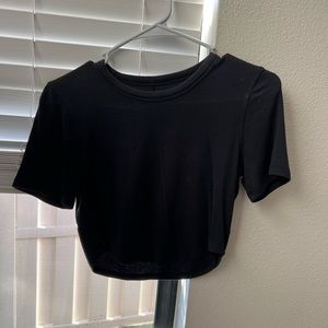 Hold tight crop black shirt size 6